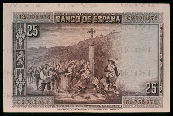 BILLETE DE 25 PESETAS 1928-REVERSO
MADRID, BANCO DE ESPAÑA-DOCUMENTOS
MADRID

This image is not