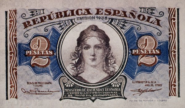 BILLETE DE 2 PESETAS 1936
MADRID, BANCO DE ESPAÑA-DOCUMENTOS
MADRID

This image is not