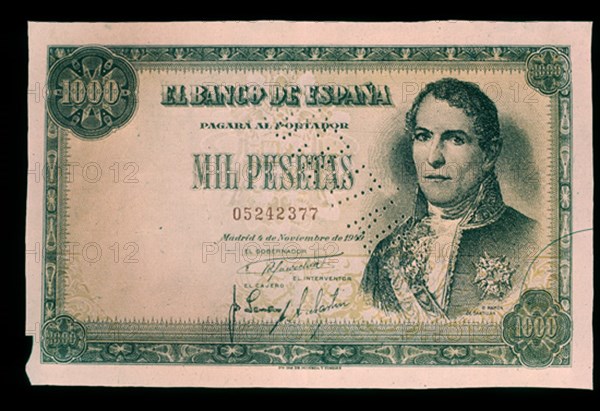 BILLETE DE 1000 PESETAS 1949
MADRID, BANCO DE ESPAÑA-DOCUMENTOS
MADRID

This image is not