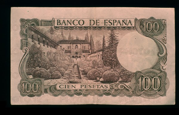 BILLETE DE 100 PESETAS 1970-REVERSO
MADRID, BANCO DE ESPAÑA-DOCUMENTOS
MADRID

This image is