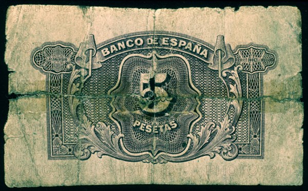 BILLETE DE 5 PESETAS 1935-REVERSO
MADRID, BANCO DE ESPAÑA-DOCUMENTOS
MADRID

This image is not