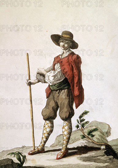 CRUZ CANO Y OLMEDILLA JUAN DE LA 1734/90
COLECCION DE TRAJES DE ESPAÑA-1777-ALDEANO DE