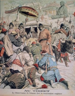 The Dalai Lama escaping the English