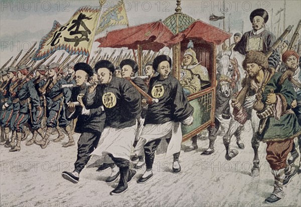 GUERRA RUSO-JAPONESA EN MANCHURIA-MARISCAL"MA"EN PALANQUIN Y TROPAS
PARIS, COLECCION
