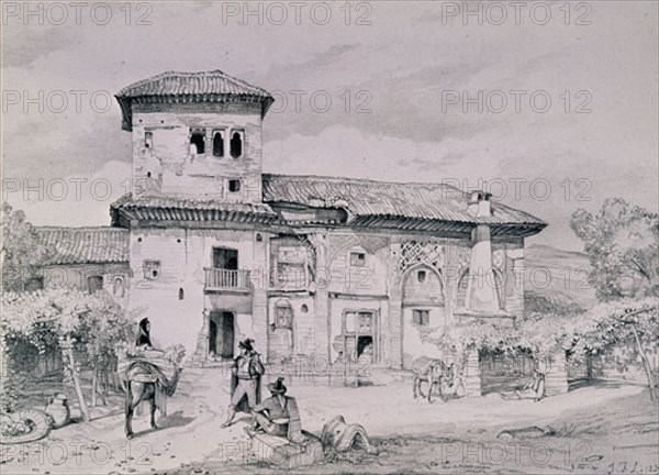 BIBLIOTECA - GRABADO-CASA DE FRANCISCO SANCHEZ 1834
GRANADA, ALHAMBRA
GRANADA