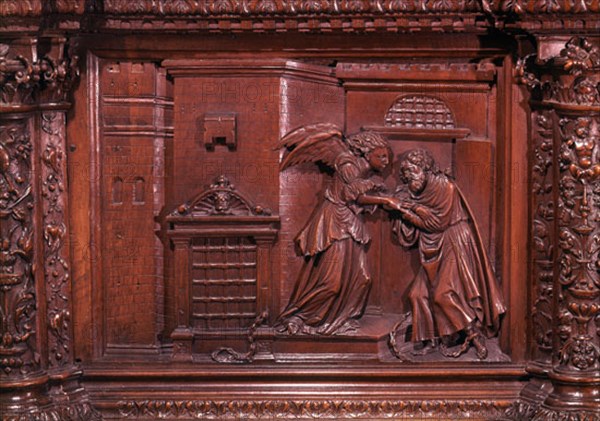 SILLERIA S BENITO-S PEDRO LIBERADO POR UN ANGEL
VALLADOLID, MUSEO NACIONAL DE
