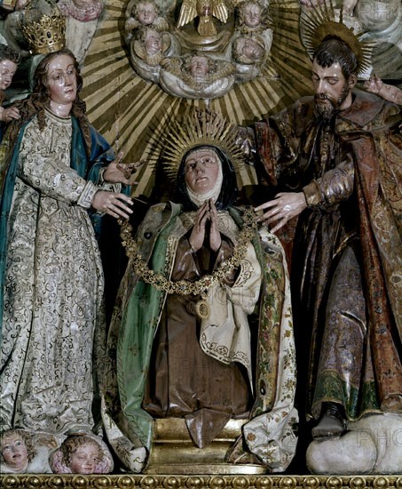 FERNANDEZ GREGORIO 1576/1636
RETABLO MAYOR -IMAGEN DE STA TERESA - S XVII - ESCULTURA