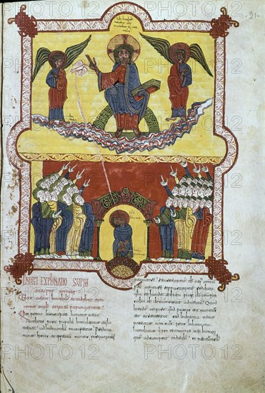 BEATO DE LIEBANA
COMENTARIOS AL APOCALIPSIS FOLIO 21 RECTO
BURGO DE OSMA, CATEDRAL
SORIA

This