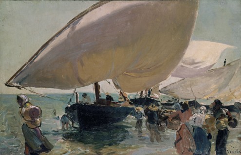 Sorolla, Bateaux voiles au vent