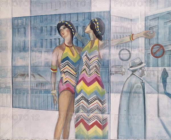 PACHECO JOAQUIN
PINTURA (LA CALLE SE REFLEJA EN ESCAPARATE CON MANIQUIS EN LOS AÑOS 60)
MADRID,