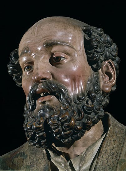 FERNANDEZ GREGORIO 1576/1636
CABEZA DE S PABLO-  S XVII- ESCULTURA BARROCA- MADERA