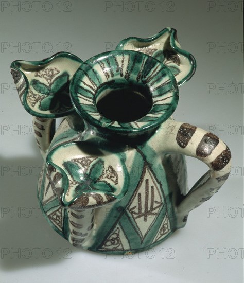 JARRA DECORADA Y VIDRIADA AL MODO ARABE DEL S XV - ARTE POPULAR S XX
TERUEL, COLECCION