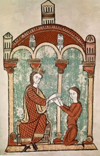 Liber feudorum maior, Le roi Alphonse II d'Aragon recevant les hommages d'un vassal