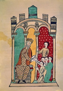 Liber feudorum maior, Disciples se prosternant devant Alphonse II d'Aragon