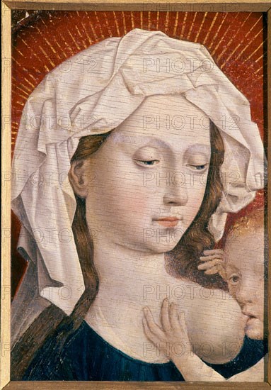 FLEMALLE MAESTRO DE 1378/1444
VIRGEN CON NIÑO (AUTOR TAMBIEN CONOCIDO COMO ROBERT CAMPIN)
Madrid,