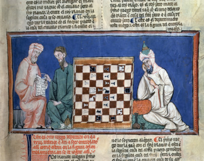 ALFONSO X EL SABIO 1221/84
LIBRO DE JUEGOS-DET MINIATURA:ARABES JUEGAN AL AJEDREZ-PG 14(CONJ Nº