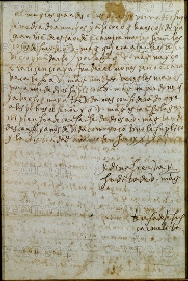 SANTA TERESA 1515/1582
CARTA A FELIPE II
TOLEDO, CONVENTO DE SAN JOSE
TOLEDO

This image is