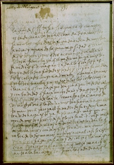 SANTA TERESA 1515/1582
CARTA A FELIPE II
TOLEDO, CONVENTO DE SAN JOSE
TOLEDO

This image is