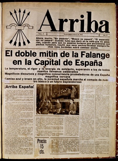 PERIODICO ARRIBA DE FALANGE 1935
MADRID, HEMEROTECA MUNICIPAL
MADRID

This image is not