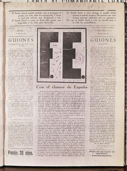 PERIODICO- FE- DE FALANGE ESPANOLA 1933
MADRID, HEMEROTECA MUNICIPAL
MADRID

This image is not