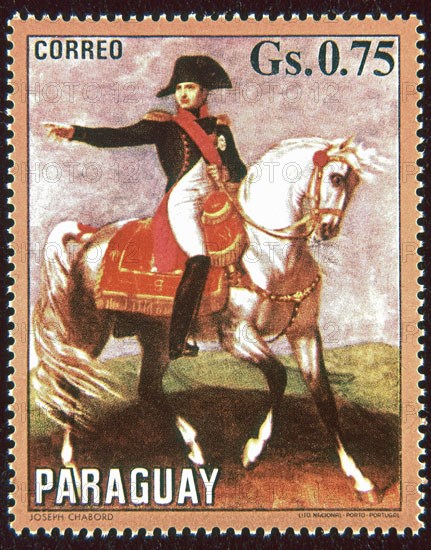 CHABORD JOSEPH
SELLO DE PARAGUAY - NAPOLEON A CABALLO DE JOSEPH CHABORD