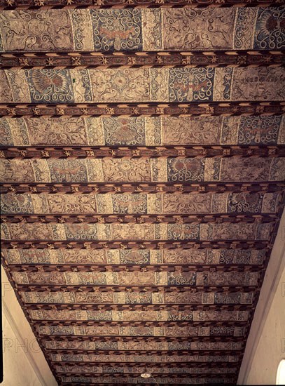 SALON DEL TRONO-DETALLE DEL ARTESONADO MUDEJAR
ZARAGOZA, ALJAFERIA-CORTES ARAGON
ZARAGOZA