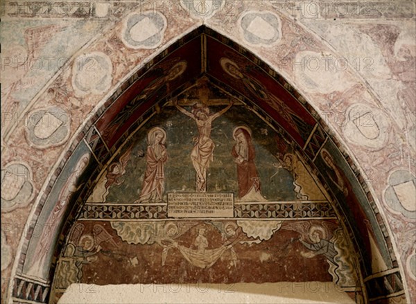 INTERIOR-PINTURAS MURALES GOTICAS-DET CRISTO CRUCIFICADO-HACIA 1300
IBIECA, SAN MIGUEL DE