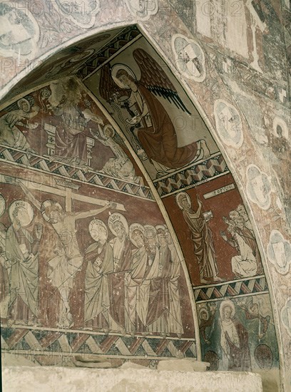 INTERIOR-PINTURAS MURALES GOTICAS SOBRE LA VIDA DE CRISTO-HACIA 1300
IBIECA, SAN MIGUEL DE