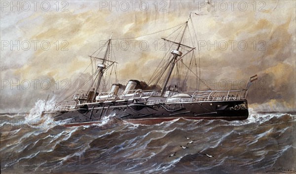 MONLEON RAFAEL 1853/1900
ACORAZADO DE GUERRA "OQUENDO" - GUERRA DE CUBA
MADRID, MUSEO