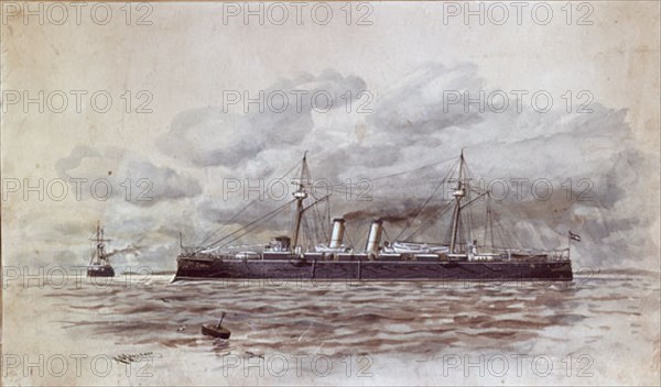 MONLEON RAFAEL 1853/1900
NAVIO INSIGNIA "INFANTA MARIA TERESA" - GUERRA DE CUBA - CRUCERO
MADRID,