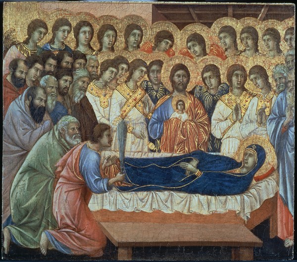 DUCCIO DI BUONINSEGN1255/1319
*TRANSITO DE MARIA 'LA MAJESTAD'
SIENA, CATEDRAL
ITALIA

This