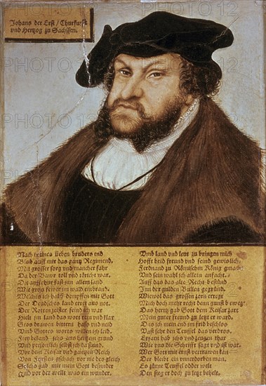 CRANACH
*JUAN DE SAJONIA ELECTOR DE BRADEBURGO
FLORENCIA, GALERIA DE LOS UFFIZI
ITALIA