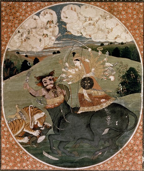 *DURGA MUJER DE SIVA MATA A MAHESHASURA
LONDRES, MUSEO VICTORIA ALBERTO
INGLATERRA

This image