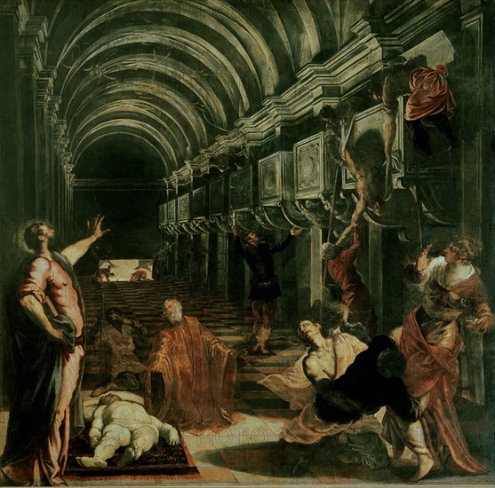 TINTORETTO J ROBUSTI 1518/94
UN MILAGRO DE SAN MARCO
MILAN, PINACOTECA BRERA
ITALIA

This