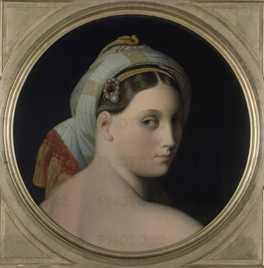 INGRES 1780/1867
CABEZA DE LA GRAN ODALISCA - S XIX - Diam 42 cm - NEOCLASICISMO FRANCES
CAMBRAI,