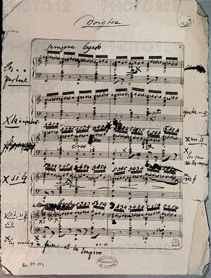 CHOPIN FREDERIC 1810/49
*AUTOGRAFO MUSICAL DE CHOPIN
PARIS, MUSEO DE LA OPERA
FRANCIA

This