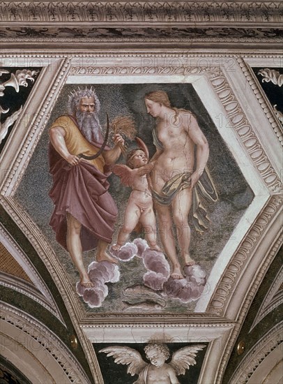 PERUZZI BALTASAR 1481/1536
*TIFON VENUS Y EL AMOR DET BOVEDA SALA GALATEA
ROMA, VILLA