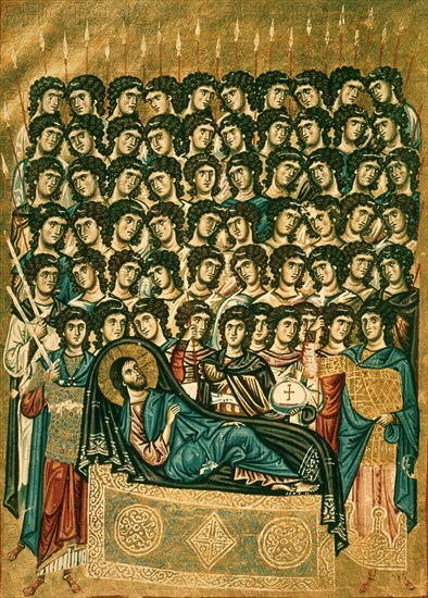 *JESUS EN EL LECHO DE SALOMON RODEADO DE ANGELES
VATICANO, BIBLIOTECA
VATICANO

This image is