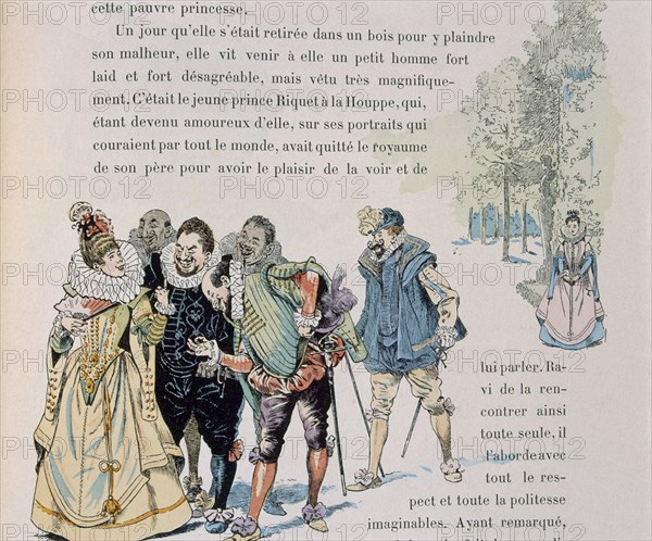 JOB
MUJER CON CABALLEROS-DIBUJO PARA RIQUETE DEL COPETE-CUENTO DE PERRAULT
MADRID, COLECCION