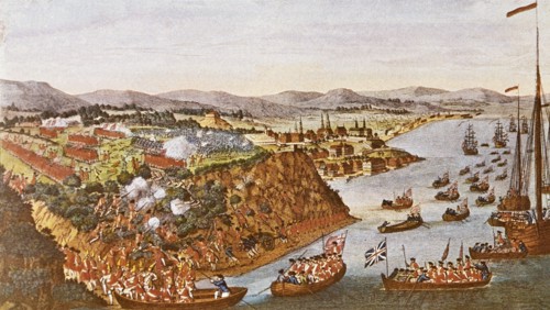 The conquest of Quebec by General Wolfe, 1759