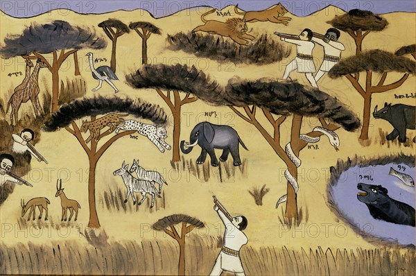 CAZADORES CAZANDO  EN  AFRICA - CAZERIA