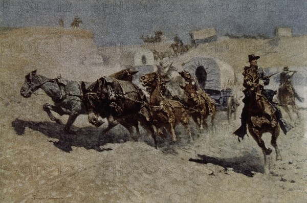 REMIGTON FREDERIC
EEUU-CARAVAN DE PIONEROS ATACADOS POR LOS INDIOS-

This image is not
