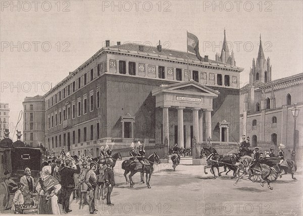 COMBA J
ILUST ESP/AMER-1894-EDIFICIO DE REAL.ACADEMIA ESPAÑOLA-GRABADO
MADRID, ACADEMIA DE LA