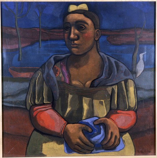 ROUX LE MONIQUE
PINTURA-RETRATO DE MUJER-ACRILICO Y PAPEL-LIENZO
CORUÑA, COLECCION UNION