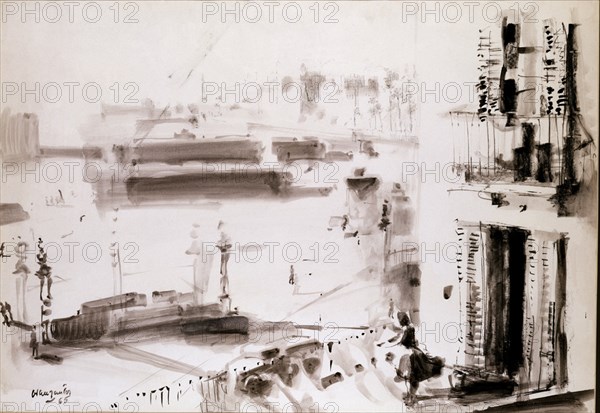 GRAU SANTOS JULIAN
BALCONES AL PUERTO-1965-70X100 CM-TINTA/PAPEL
MADRID, FUNDACION MAPFRE