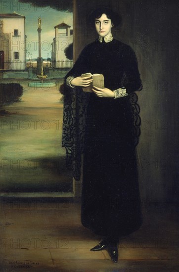 ROMERO DE TORRES JULIO 1874/1930
FLOR DE SANTIDAD-1910-OLEO Y TEMPLE SOBRE LIENZO 165X111