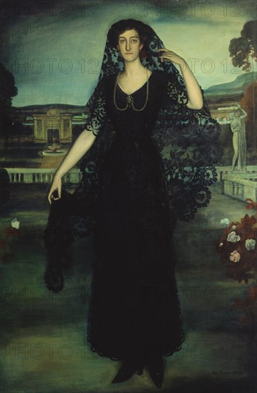 ROMERO DE TORRES JULIO 1874/1930
RETRATO HACIA 1910-OLEO/LIENZO 168X111 CM
MADRID, COLECCION