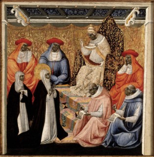 Di Giovanni, Sainte Catherine devant le pape Grégoire XI en Avignon