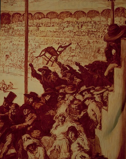 SERT Y BADIA J MARIA
SANGUINA-CORRIDA DE TOROS-DET DCHO REVUELTA ENTRE EL PUBLICO
MADRID, BANCO