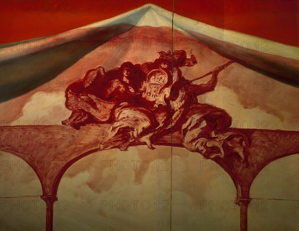 SERT Y BADIA J MARIA
SANGUINA-CORRIDA DE TOROS-DET CENTRO SUP-FIGURAS CON ESCUDO
MADRID, BANCO